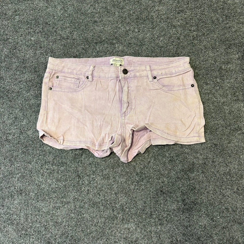 Forever 21 Shorts Womens Size 30 Purple Denim Casual Stretch Mini Jean Shorts